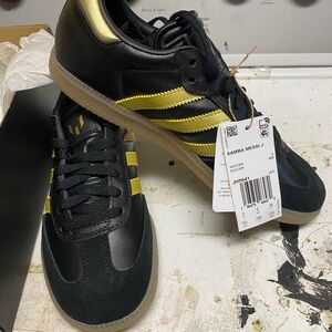 Adidas Samba Messi Black and Gold Sneakers